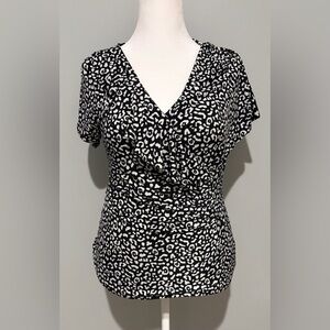 White House Black Market Leopard-Print Blouse